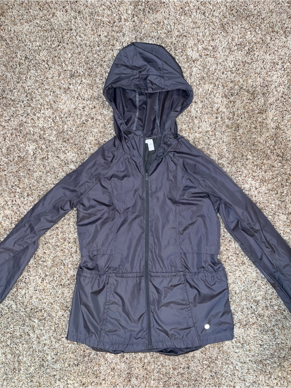 Apana Dark Gray Hooded Windbreaker Jacket